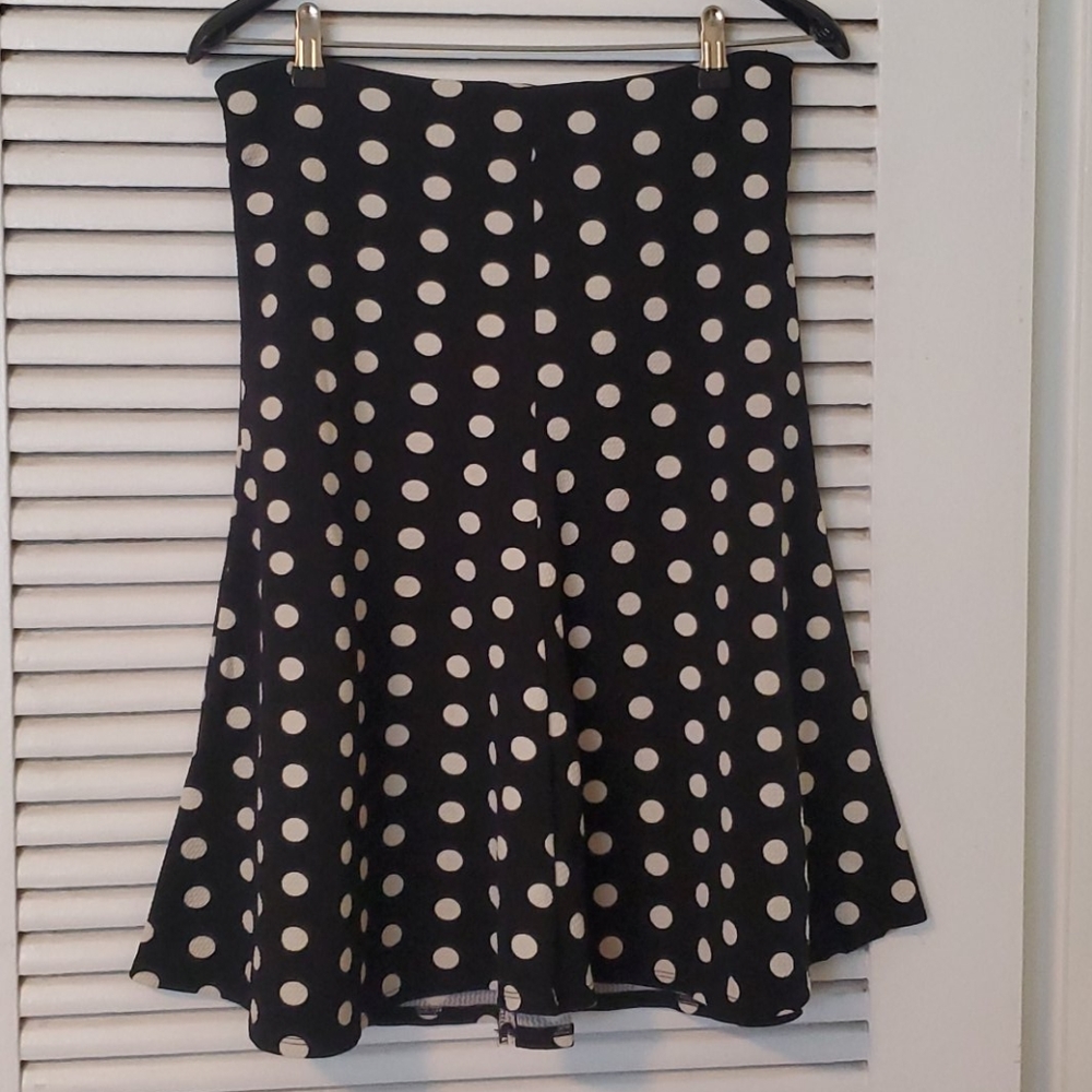 Black and white polka dot skirt